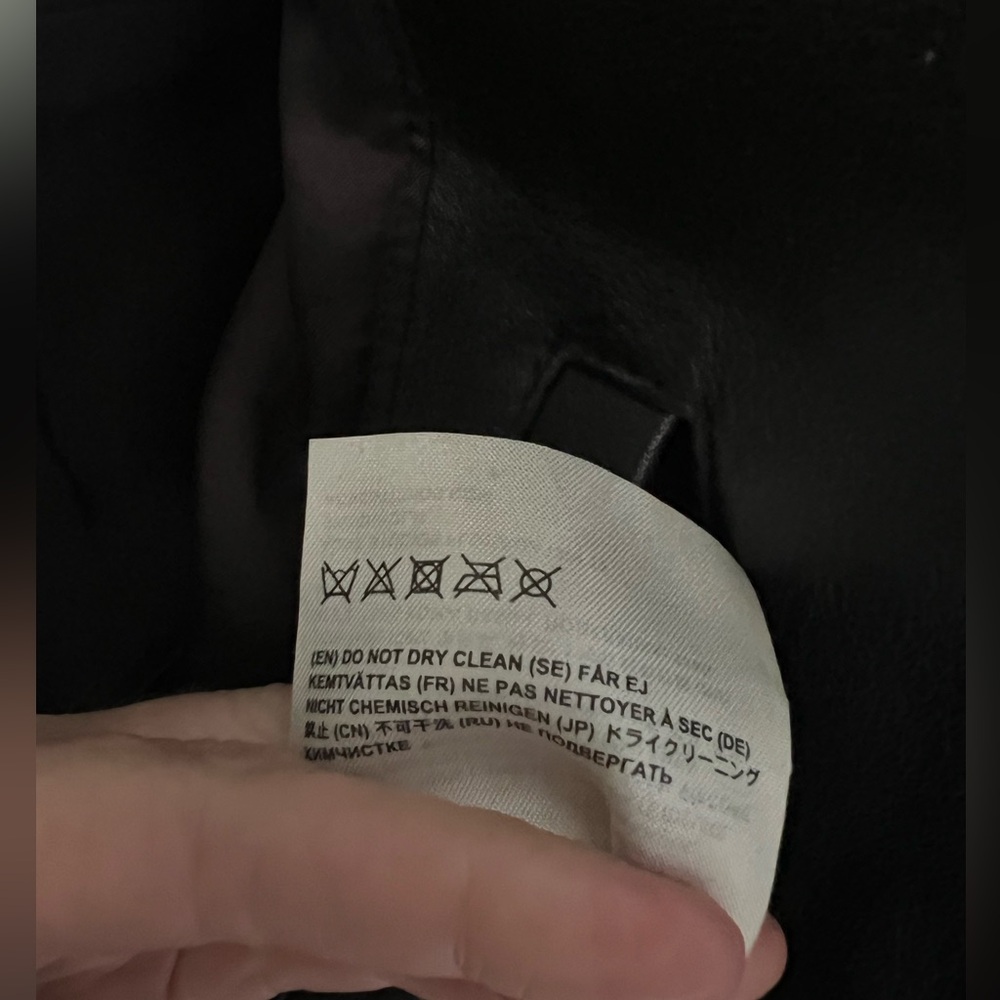 ACNE Studios Mock Core Leather Moto Jacket in Black Women’s Size 2 New - Picture 9 of 13